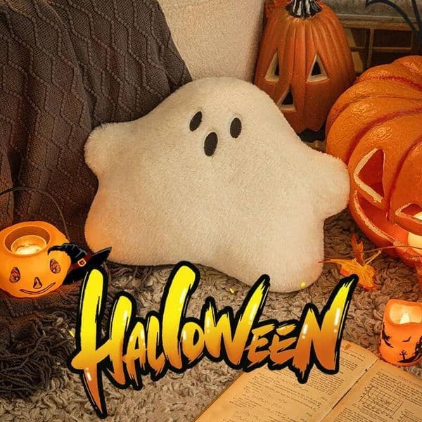 Bestseller Creative Ghost Cute Halloween Theme Sleeping Soft Office Seat Back Cushion Pillow Birthday Holiday Gift Home Decor ddmytues