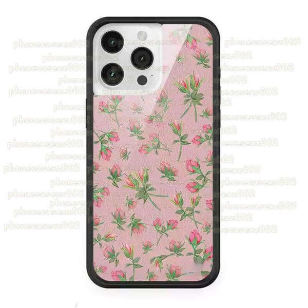 Wildflower Phone Case Designer Phone Case Coque De Telephone Red Rose Case Cell Phone Compatible With IP 17 16 15 Pro Max Shockproof Protective Cover Case