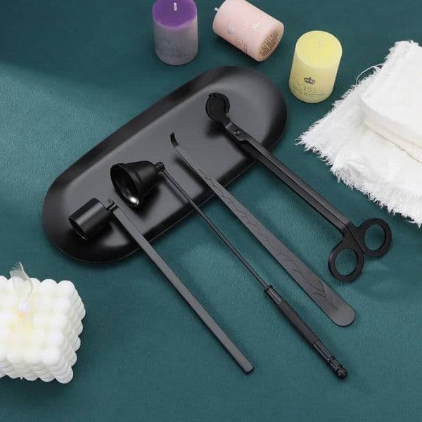 Bestseller 5-1 Care Kit Stainless Steel Wick Trimmer Snuffer Candle Differ Tray Scented Accessories Home Tools DIY Gifts ddmySat