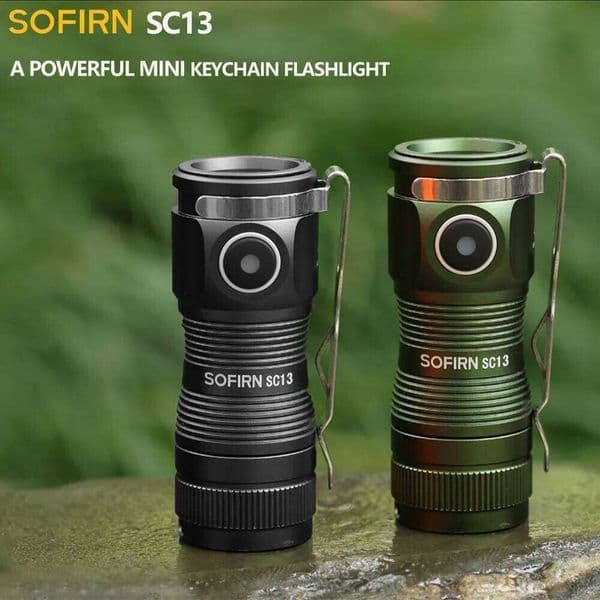 Sofirn SC13 Black Green SST40 LED 1300lm Mini Tactical 18350 Flashlight 6000K Keychain Emergency Torch Z260228