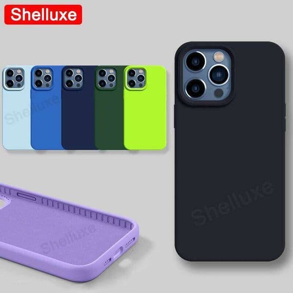 Luxury Liquid Silicone Case Shelluxe iPhone 17 16 15 14 Pro Max For iPhone17 Air iPhone16e iPhone15 Plus Phone Cases 26Y0228
