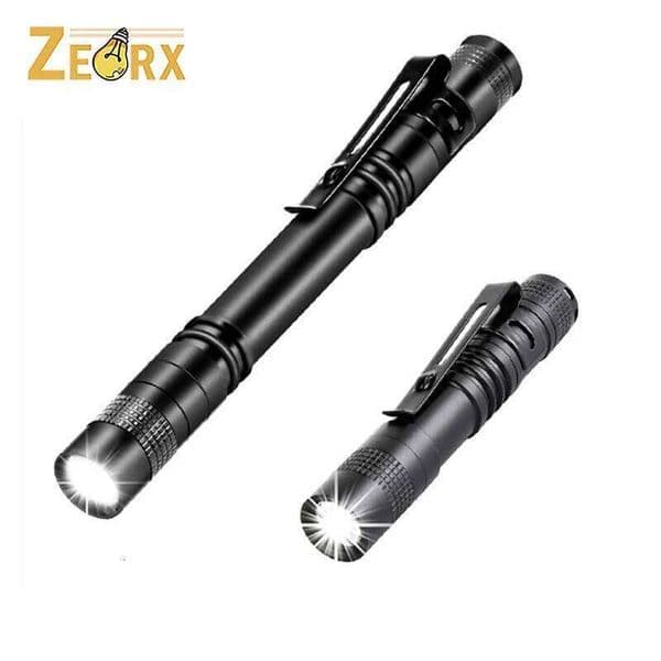 500LM Pen Flashlight, LED Aluminum Tactical Torch with Belt Clip, Pocket Light for Indoor/Outdoor Emergency Hiking Walking Z260228