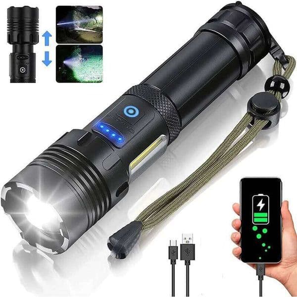Super Powerful Led Flashlights High Power Rechargeable Torch Light Built-in Battery For Fishing Hunting Camping Lantern Z260228