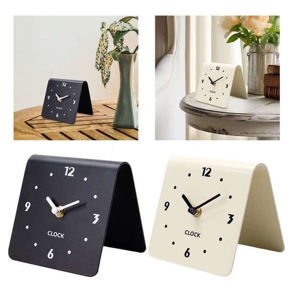 Minimalist Tabletop Desk Clock Acrylic Silent Analog Design for Modern Bedroom Shelf Bedside Home Decoration 26W0228