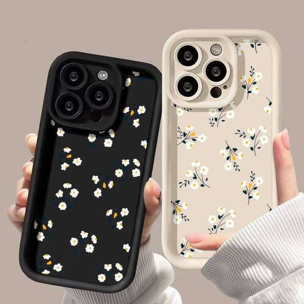 Liquid Silicone For Case iPhone Pro Max 13 14 12 11 ProMax 17 Air 16 15 Plus Floral Shockproof Cover 26Y0228