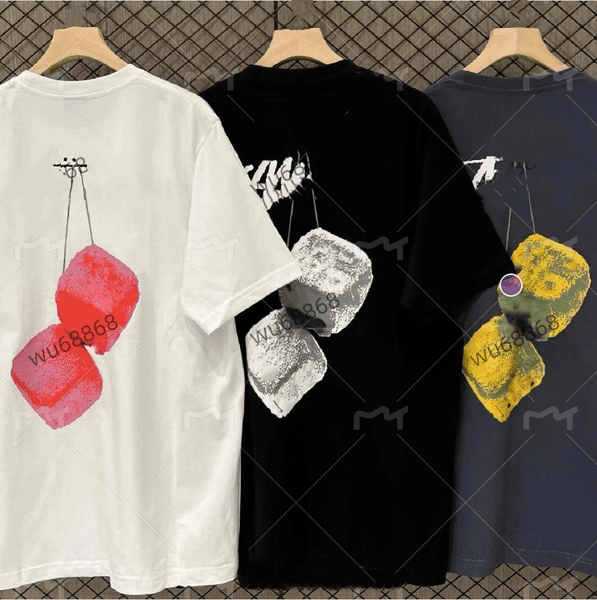 2026 designer mens t shirts designer clothes shirt mens Cotton T Shirt Letter Print Graphic Tee Vintage Hip Hop Loose Sports Short Sleeve Tops Men Streewear