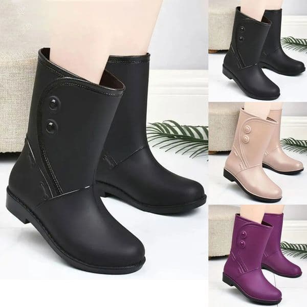 Rain Boots Extra Wide Calf Women Shoes Short Rain Boots For Womens Ankle Rainboot Slip Garden Womens Fashion Rain Boots 260227