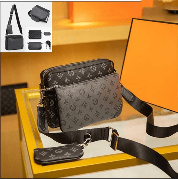 ss Designer Shoulder Bags Man Messenger Bag Crossbody Purse Travel Outdoor Packs Male Luxurys bags Casual Cross Body book bag Men Fashion black