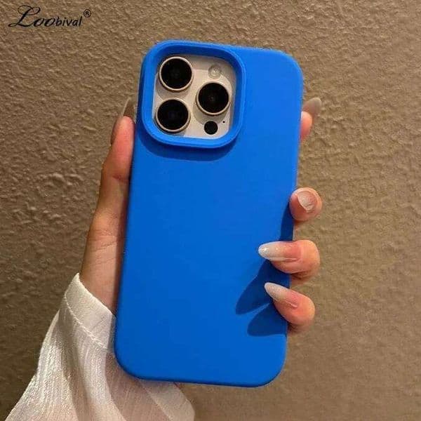 Candy Solid Color Matte Soft Case for iPhone 14 15 16 Pro Max Plus 16e 11 12 13 Camera Control Button Liquid Silicone Slim Cover 26Y0228