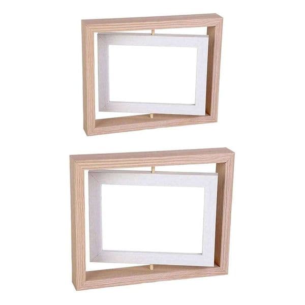 Rotating Decorative DIY Wooden Floating Picture Frame for Weddings Desktop Baby Birthdays Valentines Daughter 26Y0228