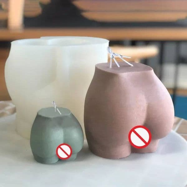 Bestseller Big Butt Silicone Candle Mold Artistic human body resin epoxy molds mould for candle making Home decoration Accessories ddmySat