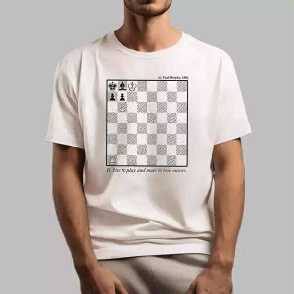 By Paul Morphy 1856 White To Play And Mate In Two Moves T Shirt C260228