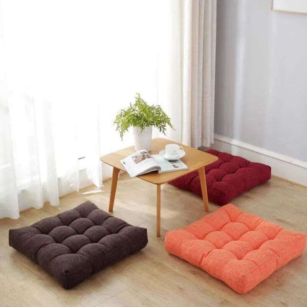 Large Square Seat Cotton Linen Tatami Floor Thick Cushions Seating Pillow Seats Mat Pad Balcony Cushion 26L0228