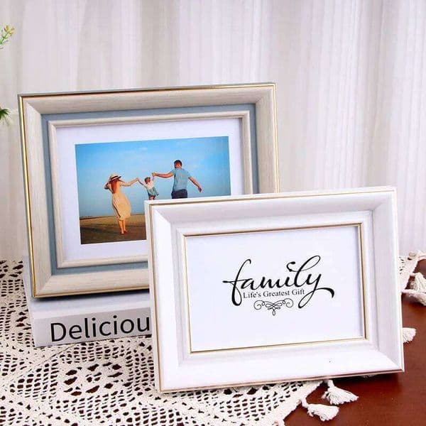 Nordic Ins Style Minimalist Picture Frame Desktop Display Wall Hanging 6/7/8/10/Inch A4 Family Photo Decoration Log Color 26H0225