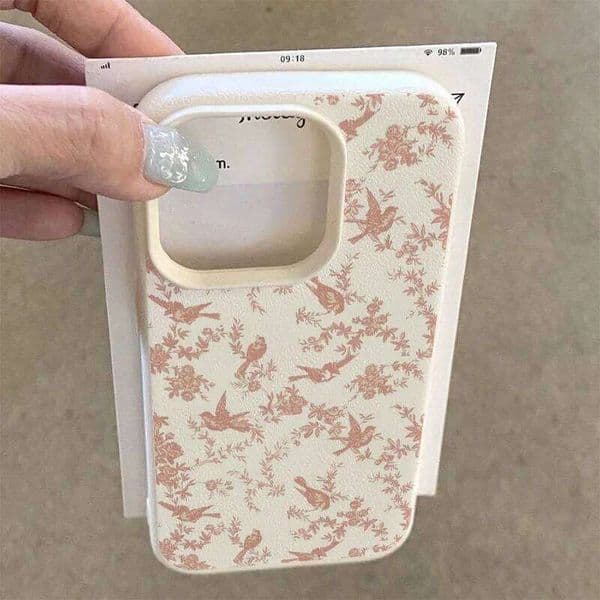 Pink Small Flowers Lichee Pattern Silicone Phone Case For iPhone 17 16E 16 15 14 13 12 11 Pro Max Plus XS X XR Shockproof Cover 26Y0228