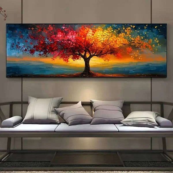 Extra-Large Tree of Life Canvas Poster Abstract Wall Art Modern Home Print Painting Geometric Patterns Living Room Decor 26H0228