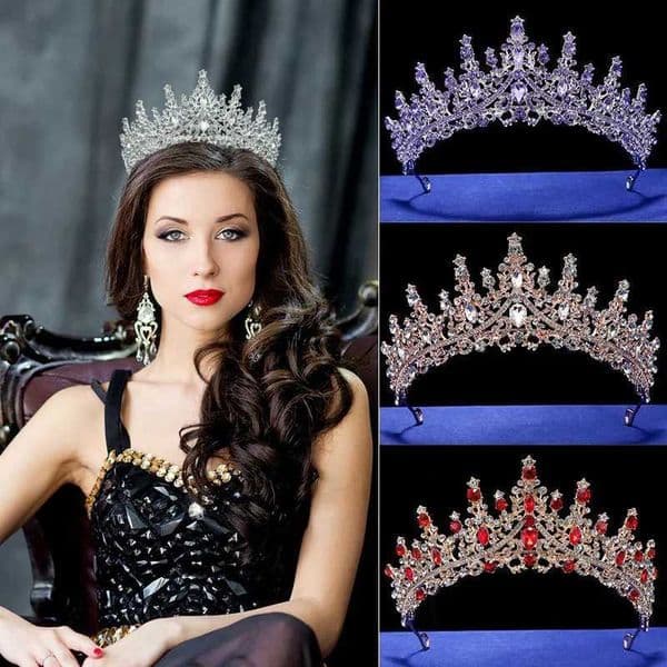 Luxury Baroque Bridal Crown Pageant Crowns Tiaras Bride dress Party Birthday Wedding Hair Jewelry Accessories X260228