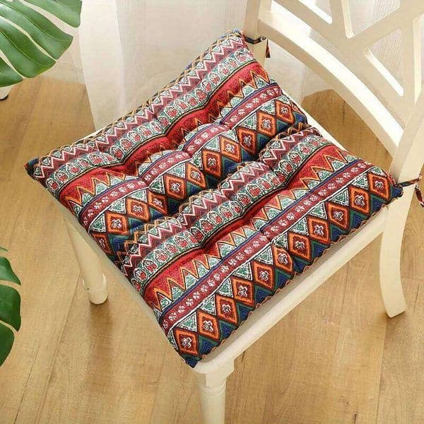 Square/Round Seat Cushion Suitable for Yoga, Dining, and Office Chairs, Ethnic Style FabricsTatami Bench Cushions, Home Decor 26L0228