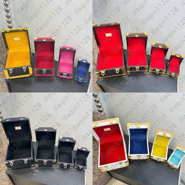 Fashion Four In One Cosmetic Box Designer Bag Cow Leather Jewelry Box Nested Tower Box Watch Box Furniture Ornaments Storage Hard Box H6BLO