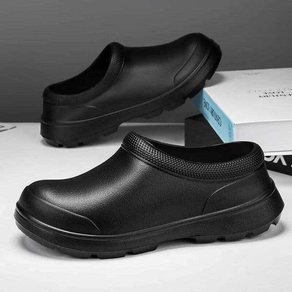 Chef four seasons soft sole anti-slip oil-proof waterproof kitchen work men's sandals garden shoes outdoor slippers