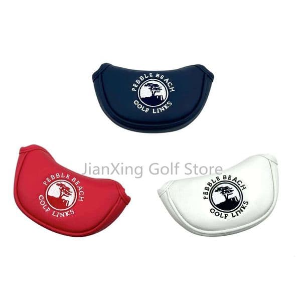 1pc Small Tree Pattern PU Leather Golf Mid Mallet Putter Club Head Cover with Magnetic Closure . 26L0601