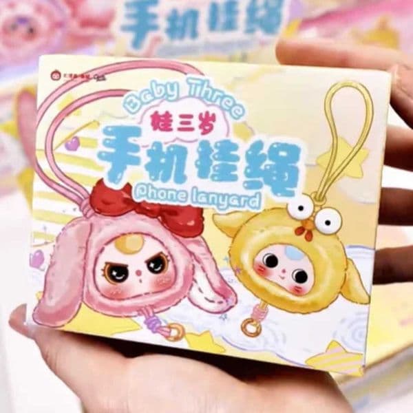 Baby Three Phone Lanyard Series Genuine Blind Box Soft Vinyl Cute Doll Figure Mystery Collection Kids Girl Gifts Toys 250822BJ Y260530