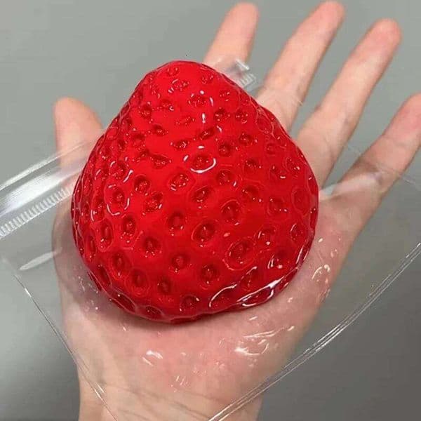 Strawberry Taba Squishy Fidget Slow Rebound Stress Relief Toy for Kids, Adults, Office & Party Favors - Squeeze Gift 26Y0522