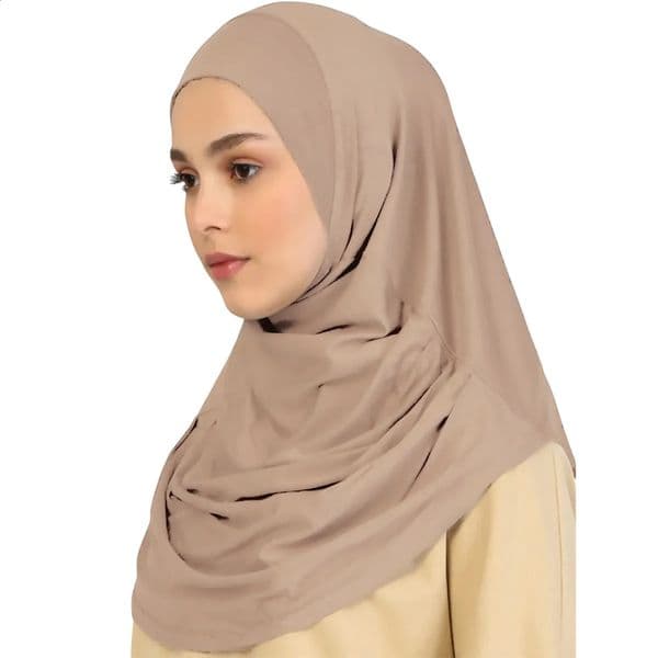 Ready To Go wear Instant Hijab for Women Solid Color Hemp Headscarf Neck Cover Sports Hijabs Pinless Islam Shawls and Wraps 260530