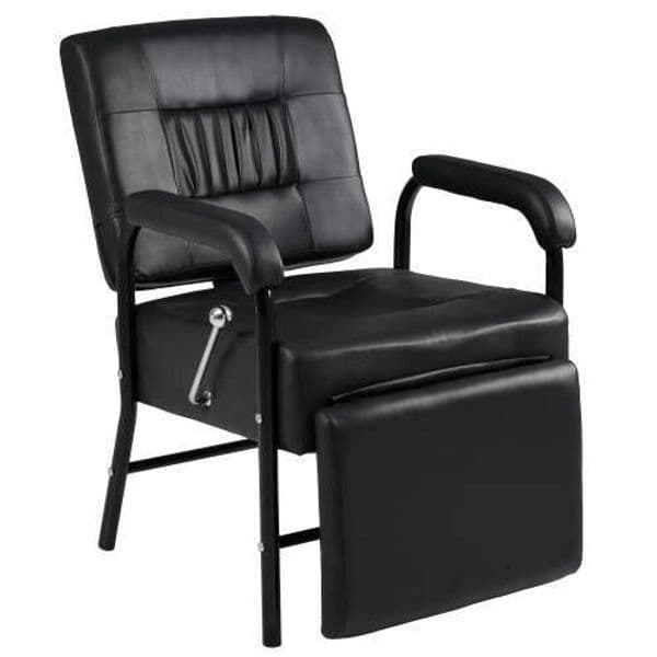 Shampoo with Footrest Salon, Reclining Salon Chair for Barber & Hair Stylist Chair, Controled Recline Spa Beauty Equipment, Black