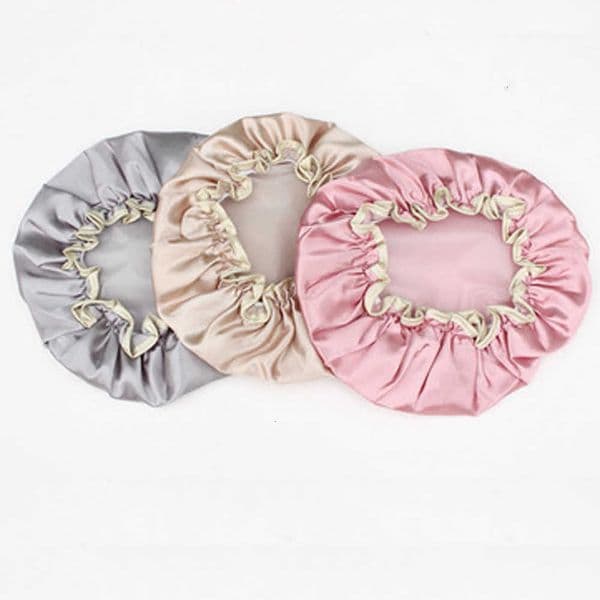 Hats Thick Women Shower Satin 1pc Colorful Bath Bathroom Lovely Caps Hair Cover Double Waterproof Bathing Cap C260601