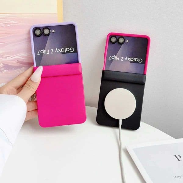 Magnetic For Wireless Charging Phone Case for Galaxy Z Flip 7 6 5 Flip7FE ZFlip6 ZFlip5 Hinge Protective Cover Z260601