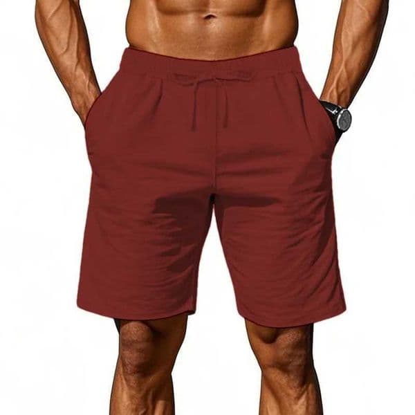 Mens 2024 Running New Cotton Linen Shorts Pants Male Summer Breathable Solid Color Linen Trousers Fitness Streetwear S-4XLZ260601