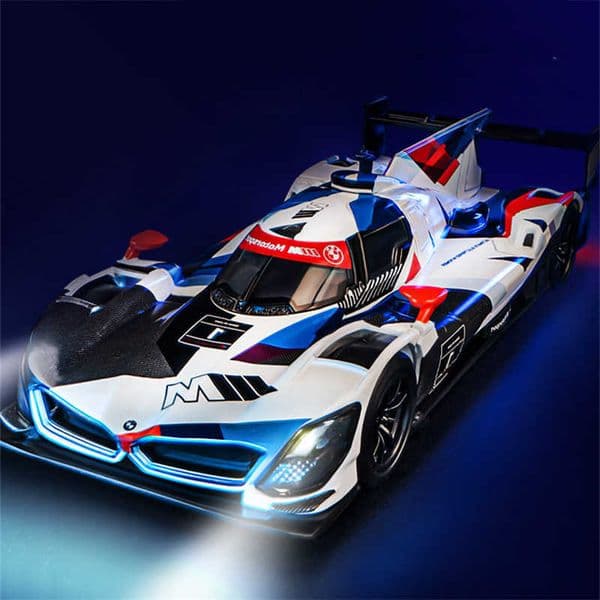 124 BMW M Hybrid V8 Alloy Sports Car Model Diecasts Metal Track Racing Car Vehicles Model Simulation Sound and Light Kids Gifts L260601