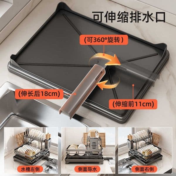 Rack Draining Dish Bowl Rack Kitchen Storage Rack Stainless Steel Bowl Plate Chopsticks Holder Dish Draining BasketL2606014RML