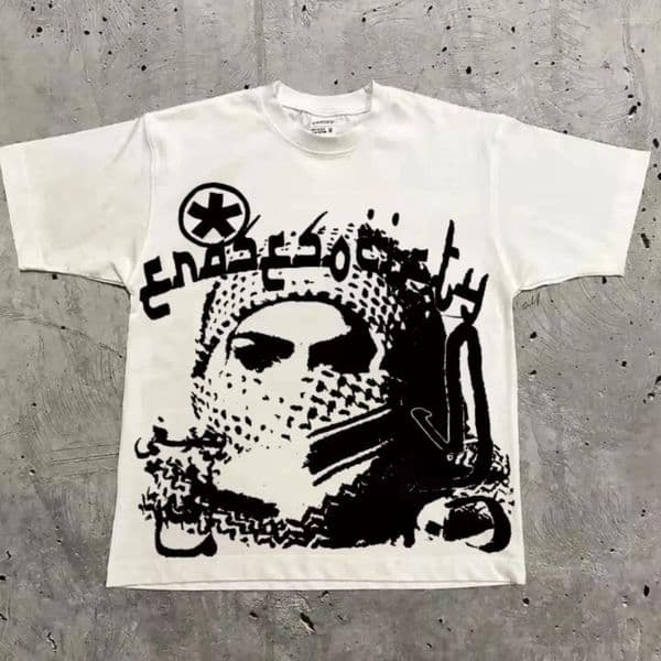 Men's T Shirts Grunge Graphic Tee Vintage Retro Men Shirt Women Cotton Streetwear Oversize Loose Spring Summer Harajuku Punk Hip Hop