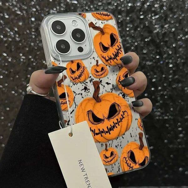 Halloween Jack-o'-lantern Phone Case For iPhone Air 16 15 14 13 12 11 17 Pro Max XSMax XS XR X 7 8 Plus Cartoon Hard Cover