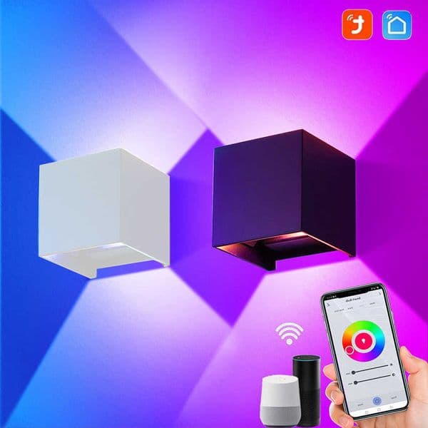 LED Tuya Outdoor Wall Lamp Smart Life APP Control Adjustable Angle RGBCCT Wall LightsWork with Alexa Google Home S260601