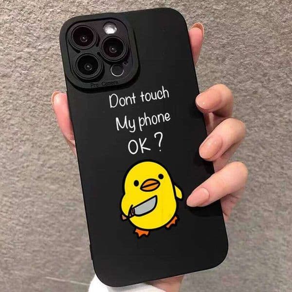 Adorable Minimalist Cartoon Duck Design Case For iPhone 17 Pro Max 15 14 13 12 11 XS X XR 7 8 Plus 16E Soft TPU Protective Cover