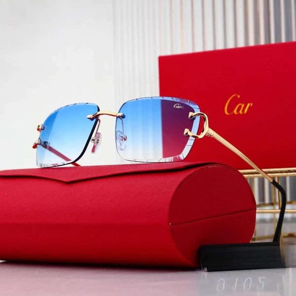 rock cowboy party sports Designer Women business sunglasses funny Men Fashion Classic Glasses Leopard Head Composite Metal Rimless Optical Frame Sunglasses UVAA