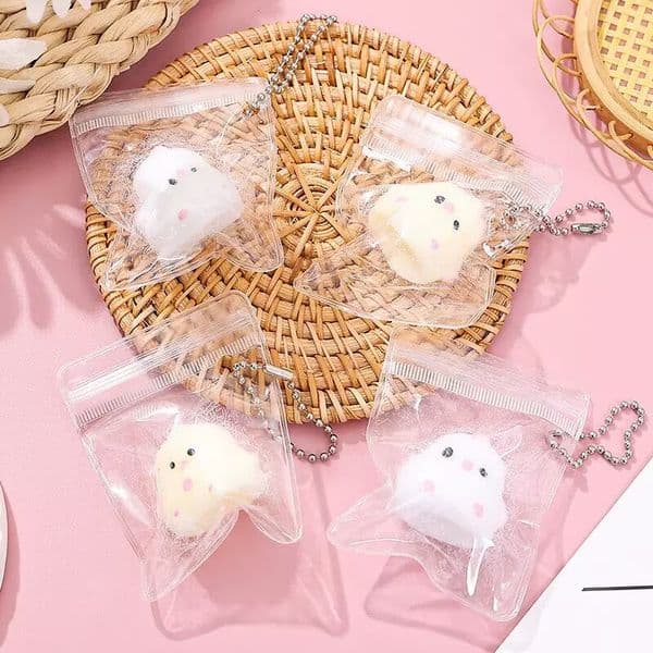 Q-pop Little Chicken Pinch Music Simulation Rebound Cute Cartoon Pendant Small Tuanzi Toy Stress Relief Toy