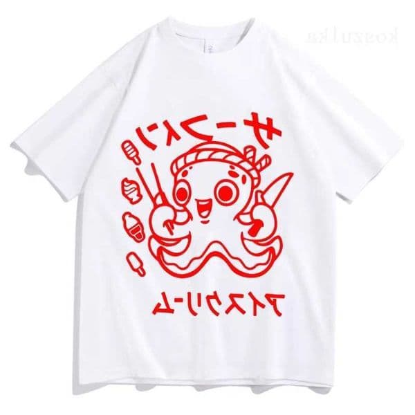 Takoyaki Osaka Drunken Octopus Tshirt 2025 Funny Men/women Clothing Retro Harajuku Clothes Unisex Cotton Tees Graphic T Shirts D260601