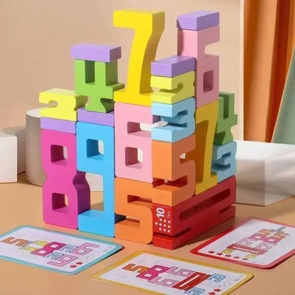 2026 New 3D Digital Puzzle Number Building Block Set Baby Montessori Stacking Toy Developmental Learning Gift For Kids Toys 11