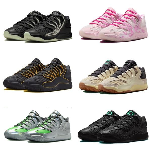 Shoes Halloween KD 18 Slim Reaper Black Basketball For Sale Aunt Pearl EYBL Metallic Silver Label Grade Men Woman Sport Sneakers US5-US12