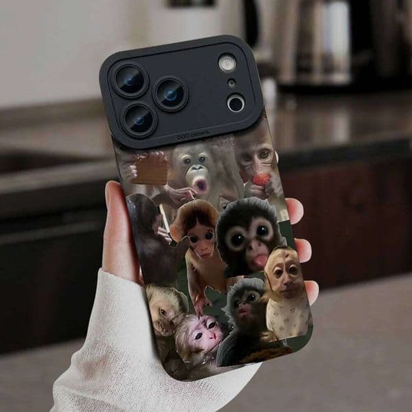 Funny Monkey Meme Collage Phone Case For Samsung Galaxy S26 Ultra Plus S25 S24 S23 S22 S21 A56 A55 A54 A36 A35 TPU soft Cover