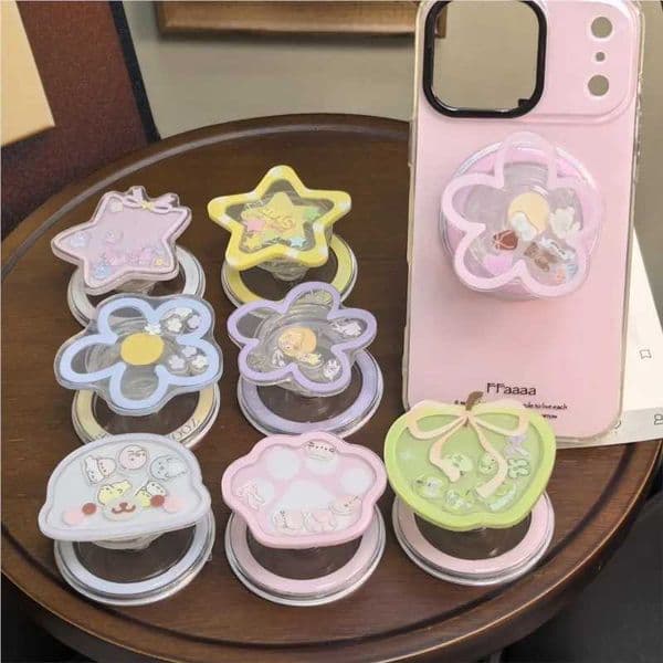 Magnetic Universal Folding Holder for Cell Phone with Sweet Kawaii Design Star Flower Leg Cpatible with for IPhoneJ260601