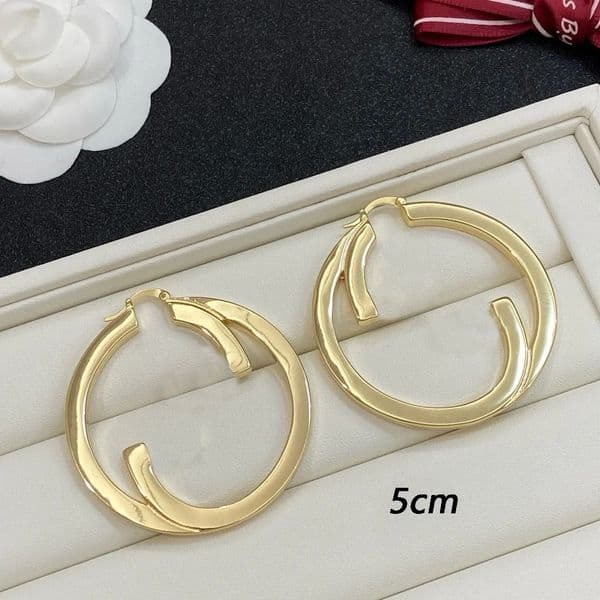 Gold Earrings best selling Hoop earrings designer earrings 5cm/4cm Fashionable girl designer jewelry high quality large hoop wedding party gift