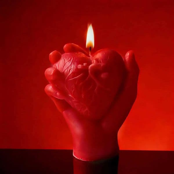 Hand Held Heart Aromatherapy Candles Valentines Scented Candles Heart Shaped Candle Love Lover Candle Romantic Candle C260530