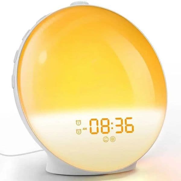 2026 Wake Up Alarm Sunrise/Sunset Simulation cologne Digital Clock With Night perfume Light FM Radio Desk Clocks Niditon Free Shipping 22