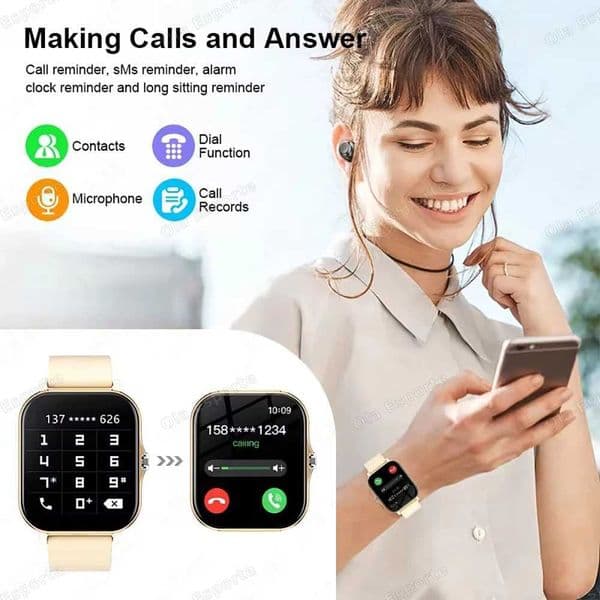20226 New 183-inch Smartwatch Call Notifications Sleep Monitoring Activity Tracking Smart Watch Cpatible with Android and iOSJ260601