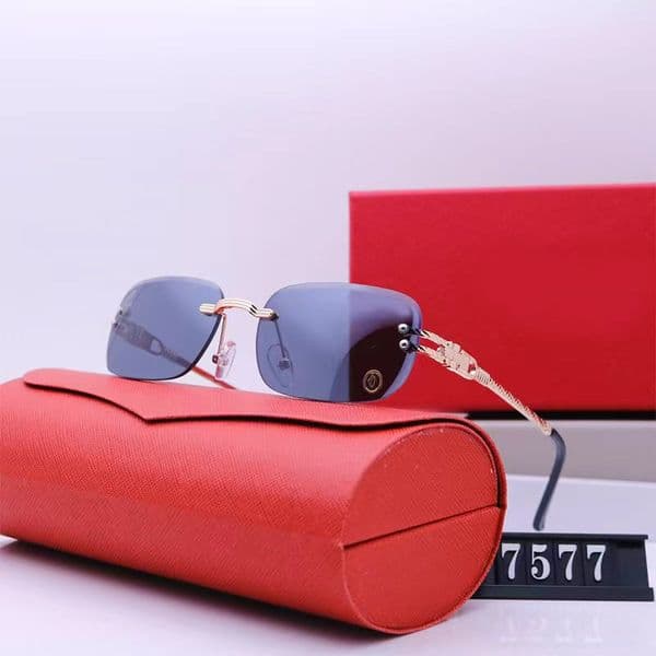 Sunglasses for Women Designer Luxury Frameless Square Men's Sunglasses High Quality Fashion Party UV400 Glasses Goggles